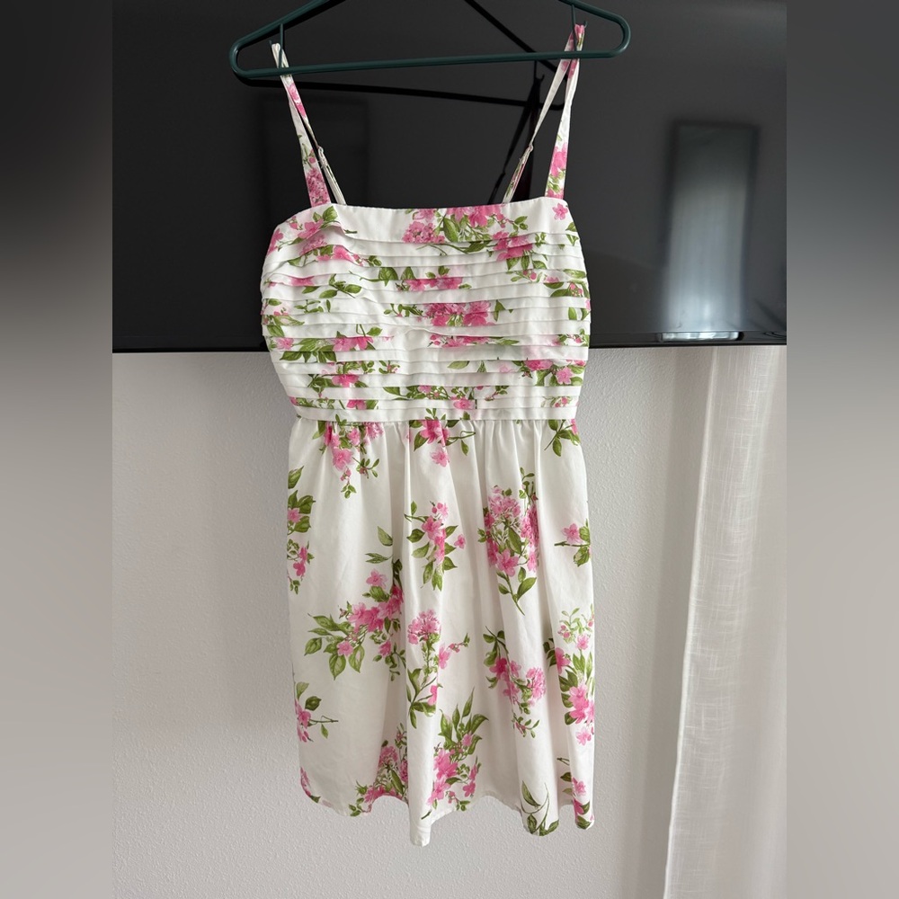Floral White and Pink Sundress